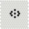 Mosaïques Décor PETITE  motif BONBON noir et blanc par M²