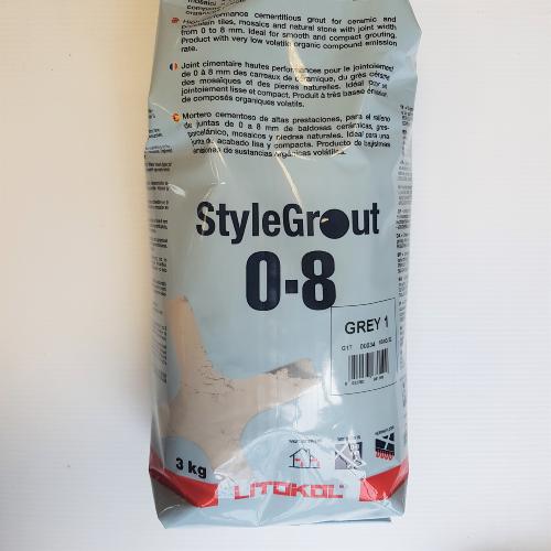 Gris ciment  Grey 1 ciment joint Litokol stylegrout 0-8 mm style grout hydro plus par 3 kilos