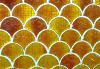 Orange mosaïque orange écaille orange nacré par plaque de 28 par 29.5 cm