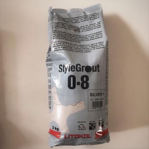 Gris argent Silver 1 ciment joint Litokol stylegrout 0-8 mm style grout hydro plus par 3 kilos