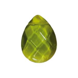 Vert Pampille goutte ronde en cristal taillé 20 par 15 mm