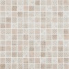 Blanc cassé beige impression carreaux de ciment mat satiné mosaïque émaux par plaque 31.7 cm