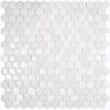 Blanc uni hexagone mosaïque émaux mat brillant SOL TEXTURAS par 2 M² soir 80 € le M²