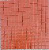 Rouge brique terracotta uni mosaïque émaux brillant 2.5 cm plaque pour vrac