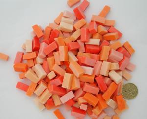 Orange mosaïque smalt new mix orange clair au foncé par 100 g