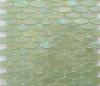 Vert céladon calisson en bille de verre nacré par 100g
