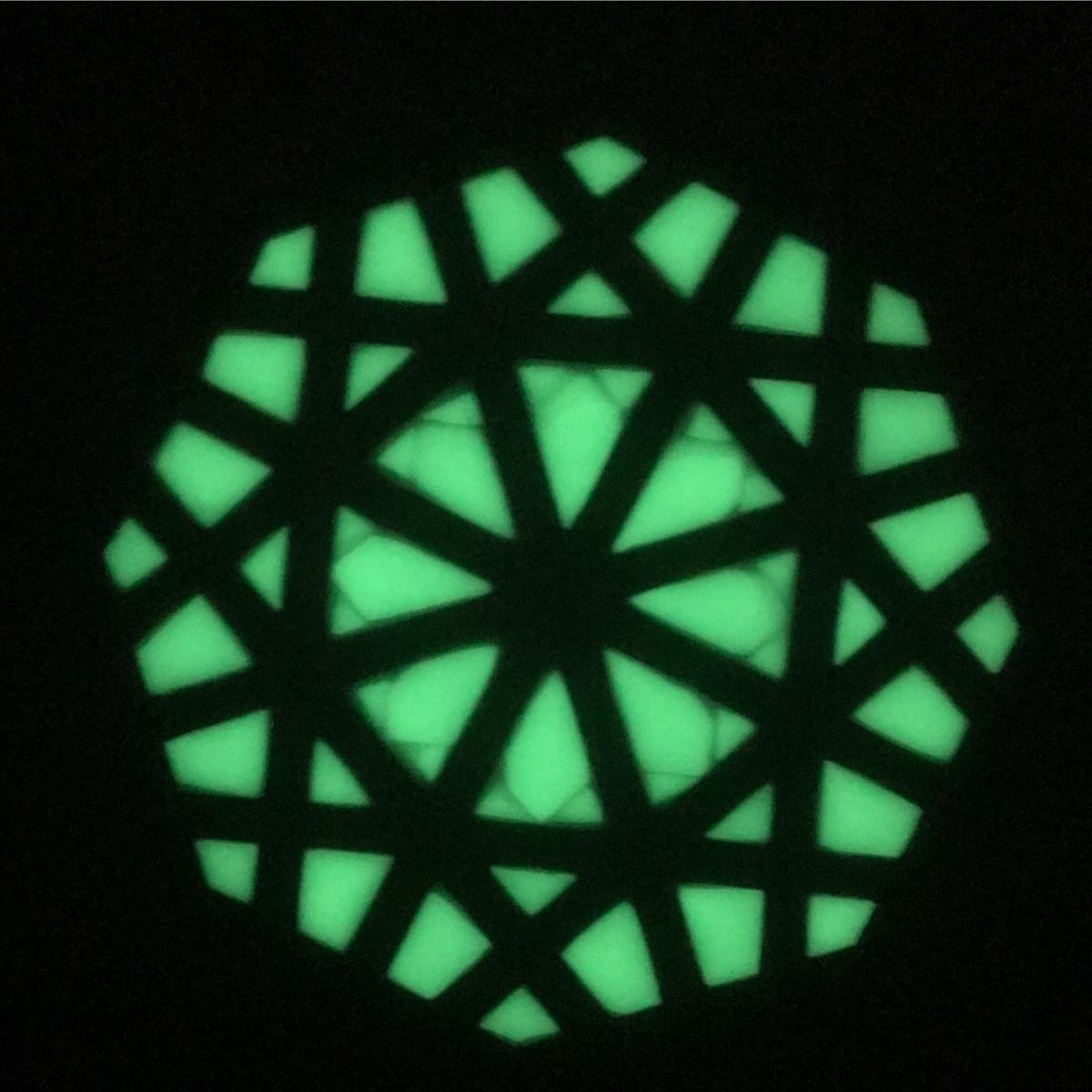 mosaique phosphorescente la nuit starlight vert