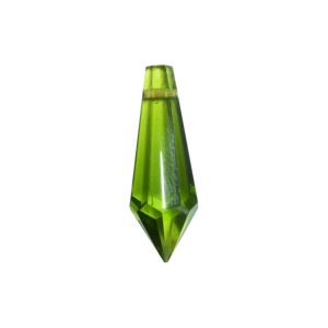 Vert tendre Pampille goutte en cristal taillé 32 par 13 mm