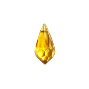 Brun ambre pampille goutte ronde en cristal taillé 20 par 10 mm par 25 unités