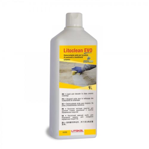 Litoclean Evo par 1 litre nettoyant laitance de joint ciment sur carrelage et mosaïque