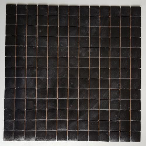 Noir uni mosaïque émaux mat/satiné 2.5 cm plaque 33 cm pour vrac