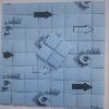 Bleu turquoise mat satiné 4 cm mosaïque émaux par plaque 32 cm pour loisir créatif