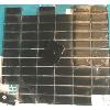 Noir ébène uni rectangle 2.4 par 4.8 cm épaisseur 8 mm mosaïque émaux vetrocristal par plaque de 30 cm