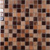 Brun mix nacré gloss mosaïque émaux par plaque 31,7 cm