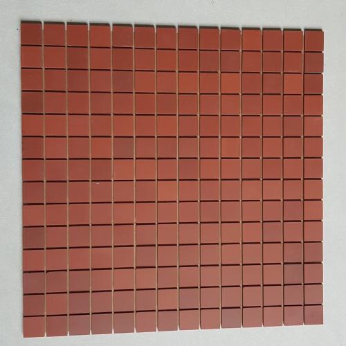 Rouge brique 2.4 cm mosaïque mat grès ceram antique au M² papier belle face