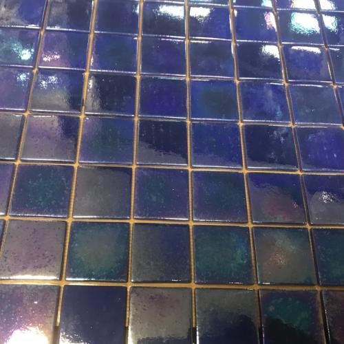 Bleu violet indigo nacré métallisé 4 cm mosaïque émaux par plaque 33 cm pour loisirs créatifs