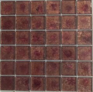 Brun mosaïque feuille brun et grenat LEIBA 4.8 cm mosaïque émaux vetrocristal par plaque 30 cm