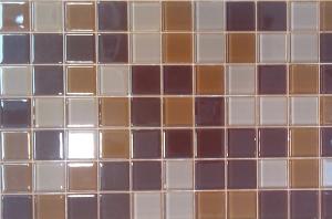 Brun Mix brun clair au brun foncé brillant mosaïque vetrocristal 2.5 cm par 200 g