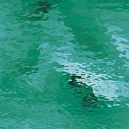 Vert turquoise/émeraude moyen translucide waterglass verre Spectrum plaque de 30 par 25.5 cm