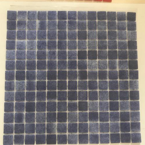 Bleu marine jonico dépoli 2.5 cm mosaïque par  1  M²