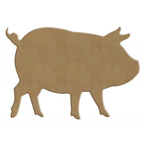 Cochon truie de campagne 13 par 12 cm support bois pour mosaïque