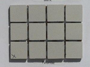 Gris palombe mosaïque mat grès antique  carré 2 cm plaque 32.5 cm