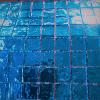 Bleu cyan foncé mosaïque miroir martelé par 25 carreaux de 1.5 par 1.5cm