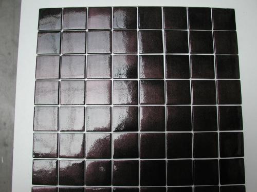 Noir Rouge cuivre métallisé 4 cm mosaïque émaux par plaque 32 cm pour Vrac
