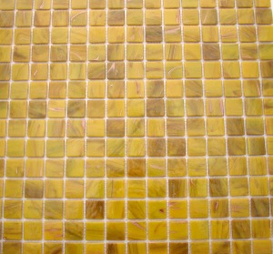 Jaune mosaïque pâte de verre jaune safran gemme par plaque 32,5 cm