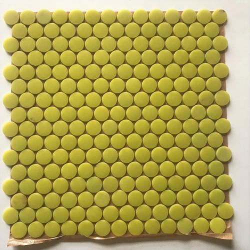 Vert pomme rond pastille mosaïque émaux mat par plaque 33 cm pour Vrac