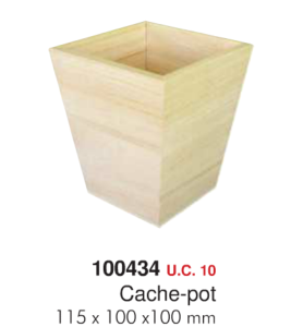 Pot à crayon , cache pot 11.5 par 10 cm en bois pour mosaïque