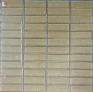 Jaune mosaïque doré paillette fine barrette 23 par 73 mm 8 mm épaisseur mosaïque émaux vetrocristal plaque 30 cm