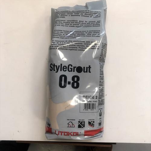 Beige 2 ciment joint Litokol stylegrout 0-8 mm hydro plus par 3 kilos
