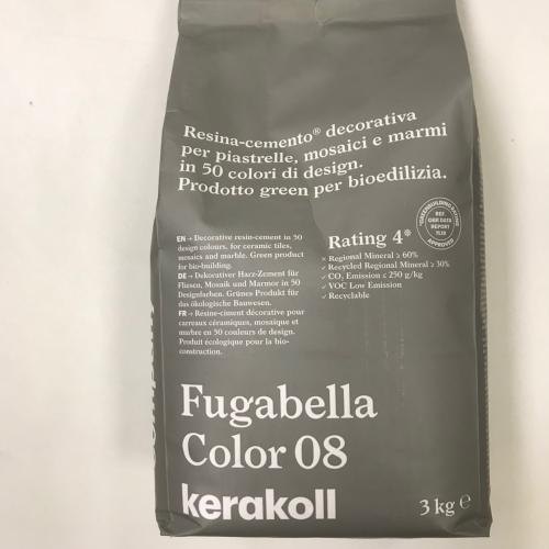 Fugabella résine ciment couleur 08 gris brun taupe haute performance de 2 à 20mm par 3 kilos