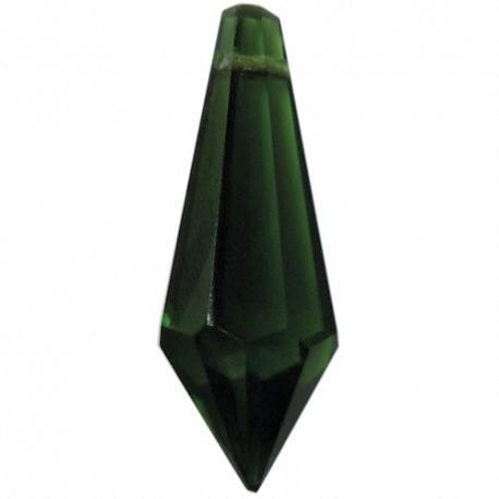 Vert foncé Pampille goutte en cristal taillé 40 par 15 mm