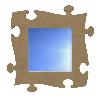 Miroir carré puzzle support bois pour mosaïque