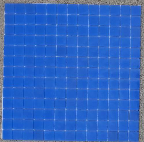 Bleu moyen EBRO mosaïque émaux brillant bord droit 2,3 cm par plaquette 20 carreaux