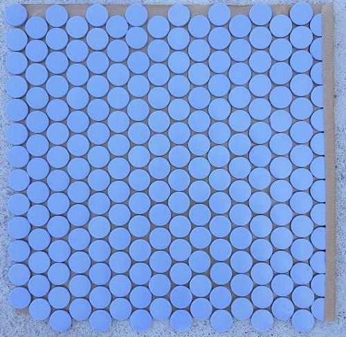 Bleu lavande rond pastille mosaïque émaux mat par plaque 33 cm pour Vrac