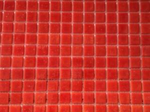 Rouge mosaïque pâte de verre rouge cerise mosaique par plaque 32.5 cm