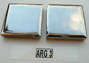 Argent gris mosaïque émaux métallisé 2.5 par 2.5 cm brillant plaque 30 cm
