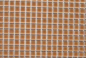 Brun caramel micro mosaïque brillant par plaque 30 cm