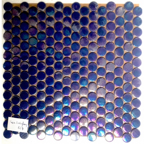 Bleu violet indigo nacré pastille mosaïque émaux brillant par plaque 33 cm pour Vrac