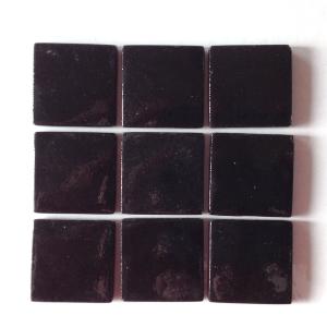Noir uni mosaïque émaux brillant 2.5 cm plaque 33 cm 