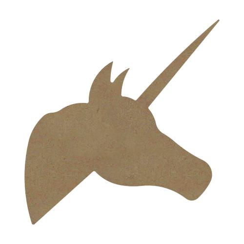 Cheval licorne tête support bois 26 cm pour mosaïque