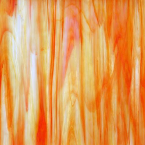 Orange Jaune marbré relief vitrail opalescent Océanside 6076-83CC-F  fusing 96 plaque de 20 par 30 cm