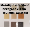  Mosaïque mat STONE hexagone de 23 mm mosaïque émaux au choix par M²