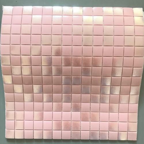 Mix nacré & mat rose FRAISE série Glacée mosaïque émaux brillant 2.3 cm par 2M² soit 94.80 € le M²
