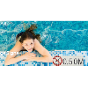Mosaïque Chiffre "2" rue et piscine photo luminescente 7 par 14 cm