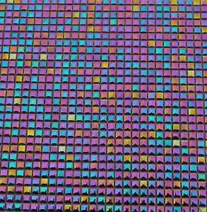Jaune dichroïque micro mosaïque brillant par 70 carrés de 10 mm soit 50g