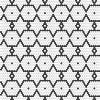 Mosaïque décor TANGO hexagone noir et blanc mat satiné par 1 M²